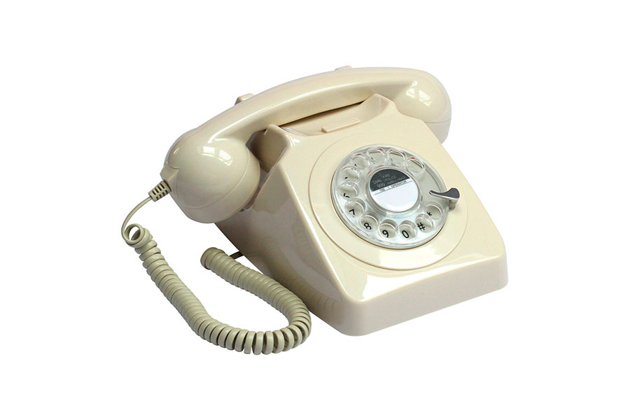 Teléfono 1970´s blanco marfil