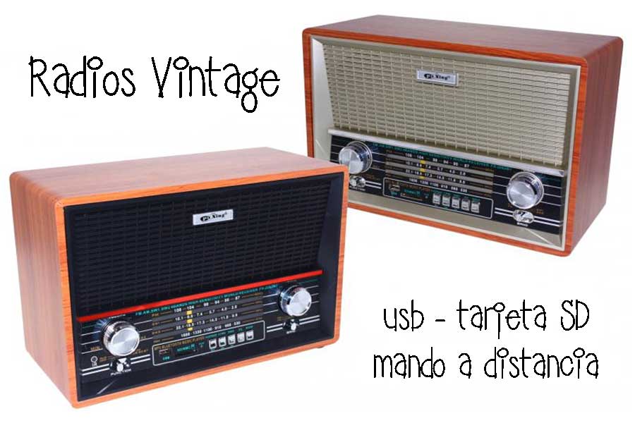 Radio Vintage madera - Zap+Zap - Tienda de regalos vintage