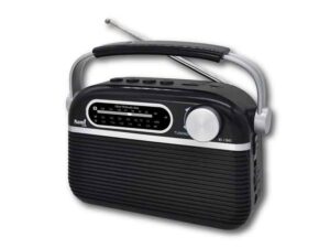 Radio vintage "1960 negra/cromo"